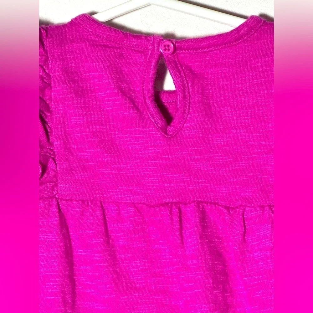 Carter's Pink Baby Romper with Eyelet Detail on top size 3 months